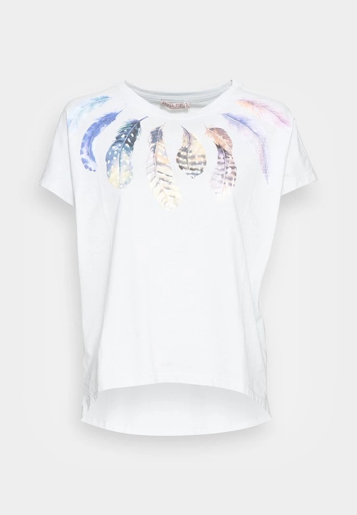 T-Shirt ANNA FIELD Anna Field Print T-shirt Bleu Femme | SDR-4060863